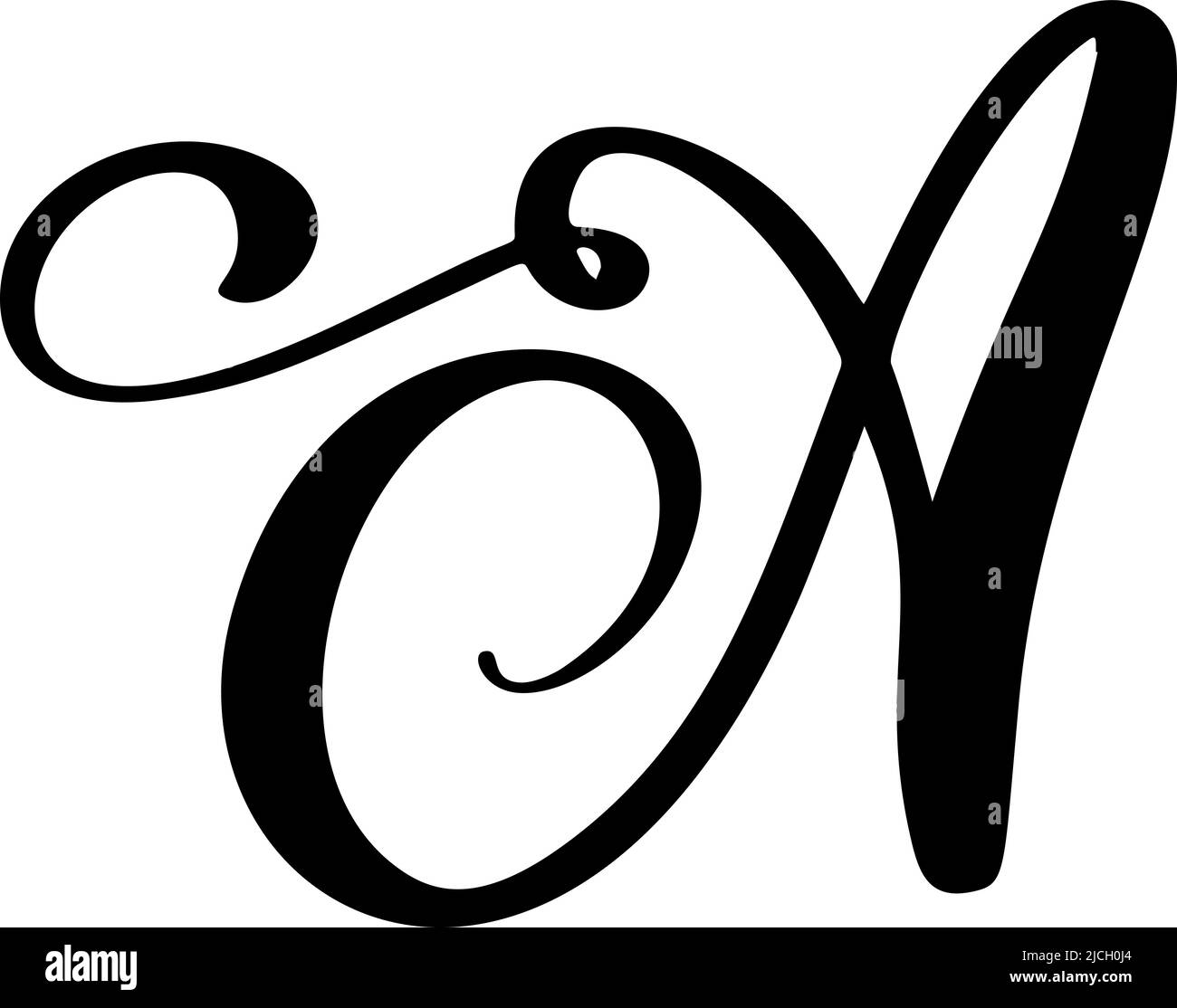 Hand gezeichnet Vektor Kalligraphie Buchstaben Schrift A. isolierte Buchstaben mit Tinte geschrieben. Handgeschriebener Pinselstil. Handbeschriftung für Logos Verpackungsdesign Stock Vektor