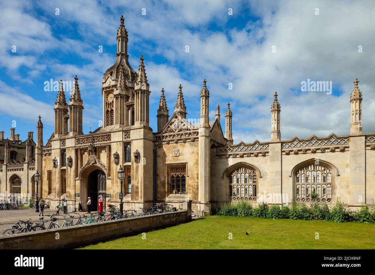 Frühlingsmorgen am Kings College, Cambridge University. Cambridge, England. Stockfoto