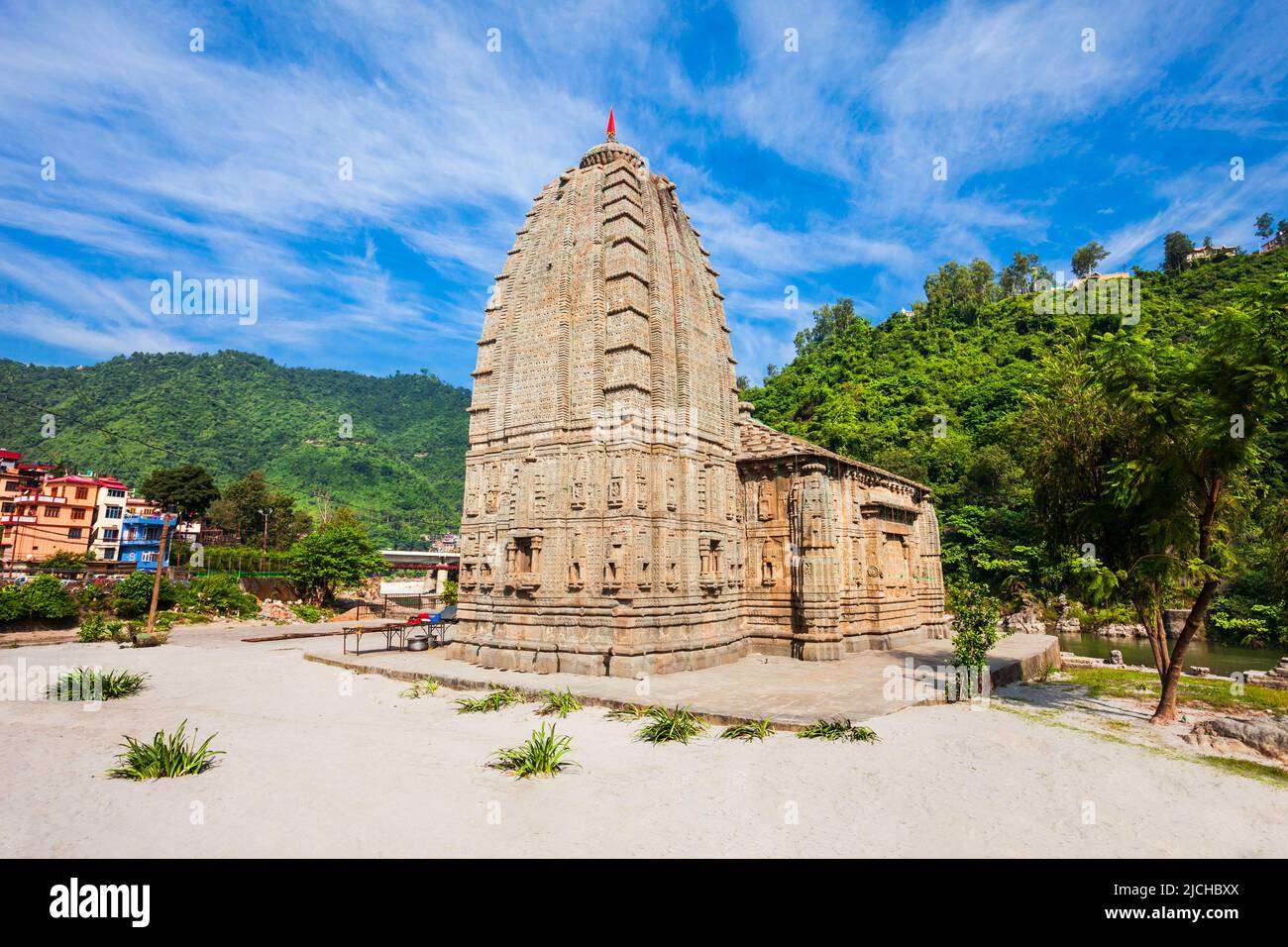 Der Panchbakhtar-Tempel ist ein hindu in der Stadt Mandi, im Bundesstaat Himachal Pradesh in Indien Stockfoto