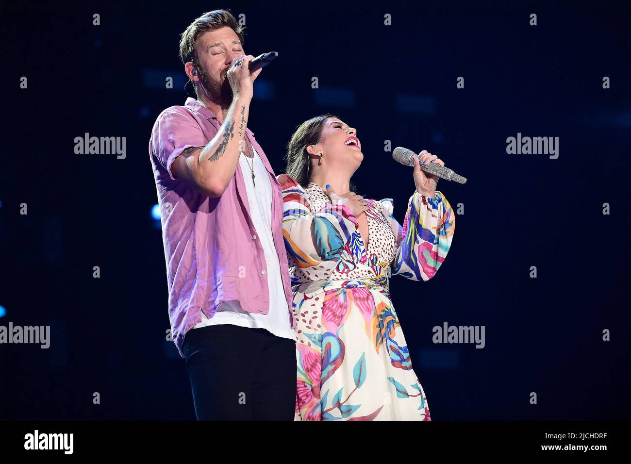12. Juni 2022 - Nashville, Tennessee - Hillary Scott, Charles Kelley, Lady A. 2022 CMA Fest der viertägige Konzerttag findet im Nissan Stadium statt. (Bild: © Laura Farr/AdMedia via ZUMA Press Wire) Stockfoto
