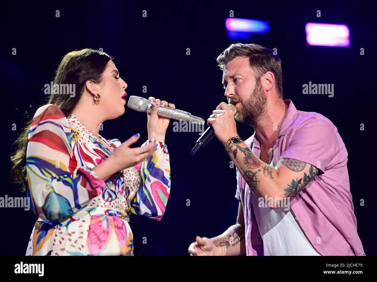 12. Juni 2022 - Nashville, Tennessee - Hillary Scott, Charles Kelley, Lady A. 2022 CMA Fest der viertägige Konzerttag findet im Nissan Stadium statt. (Bild: © Laura Farr/AdMedia via ZUMA Press Wire) Stockfoto