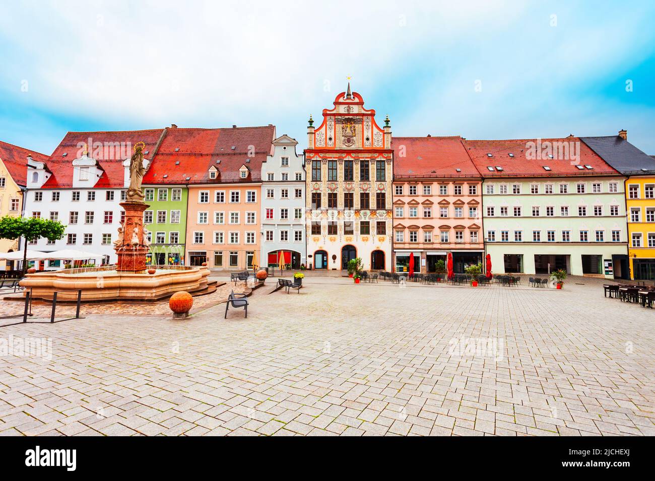 Rathaus oder Rathaus am Hauptplatz in Landsberg am Lech. Landsberg am