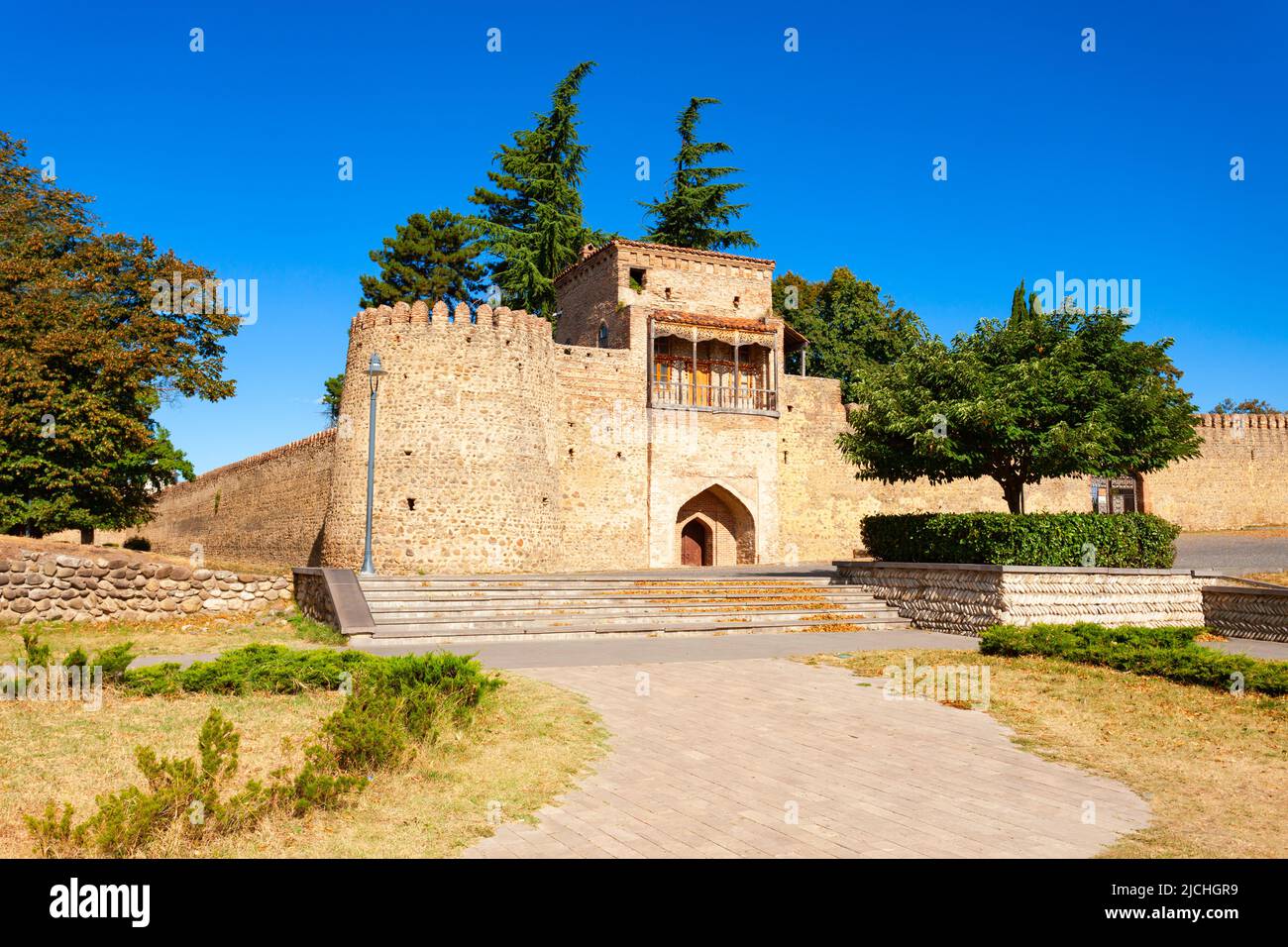 Festung Tsikhe in Telavi. Telavi ist die Hauptstadt der Provinz Kacheti in Georgien. Stockfoto