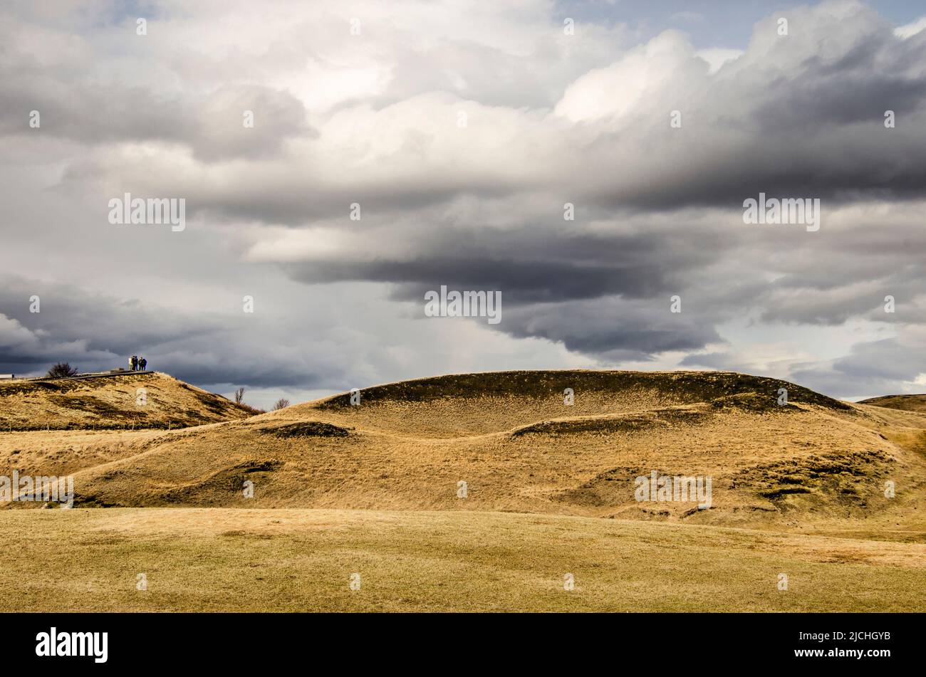 Einer der Pseudokrater bei Skutustadir im Gebiet Myvatn in Island, mit