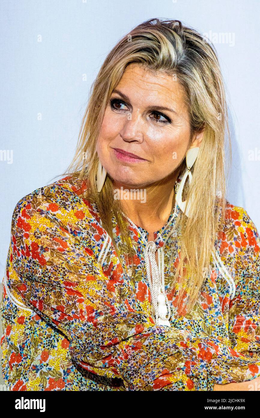 Königin Maxima der Niederlande im Ministerium für Wirtschaft und Finanzen in Abidjan, am 13 2. Juni 2022, anlässlich eines 1.-tägigen Besuchs in der Elfenbeinküste in ihrer Eigenschaft als Generalsekretärin der Vereinten Nationen, Sonderanwältin für Inclusive Finance for Development (UNSGSA) Foto: Albert Nieboer/Niederlande OUT/Point de Vue OUT Stockfoto