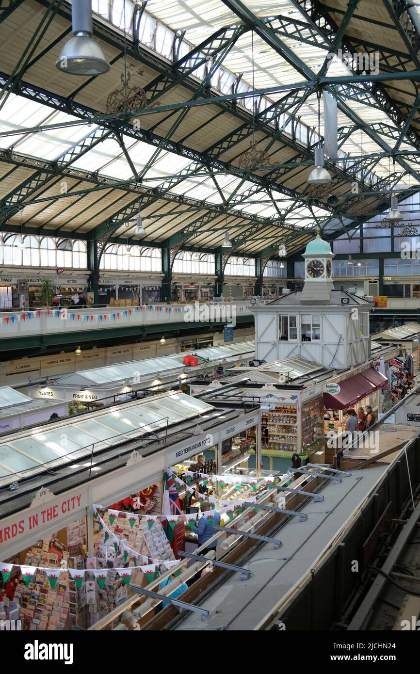 Cardiff Market Cardiff South Wales Stockfoto