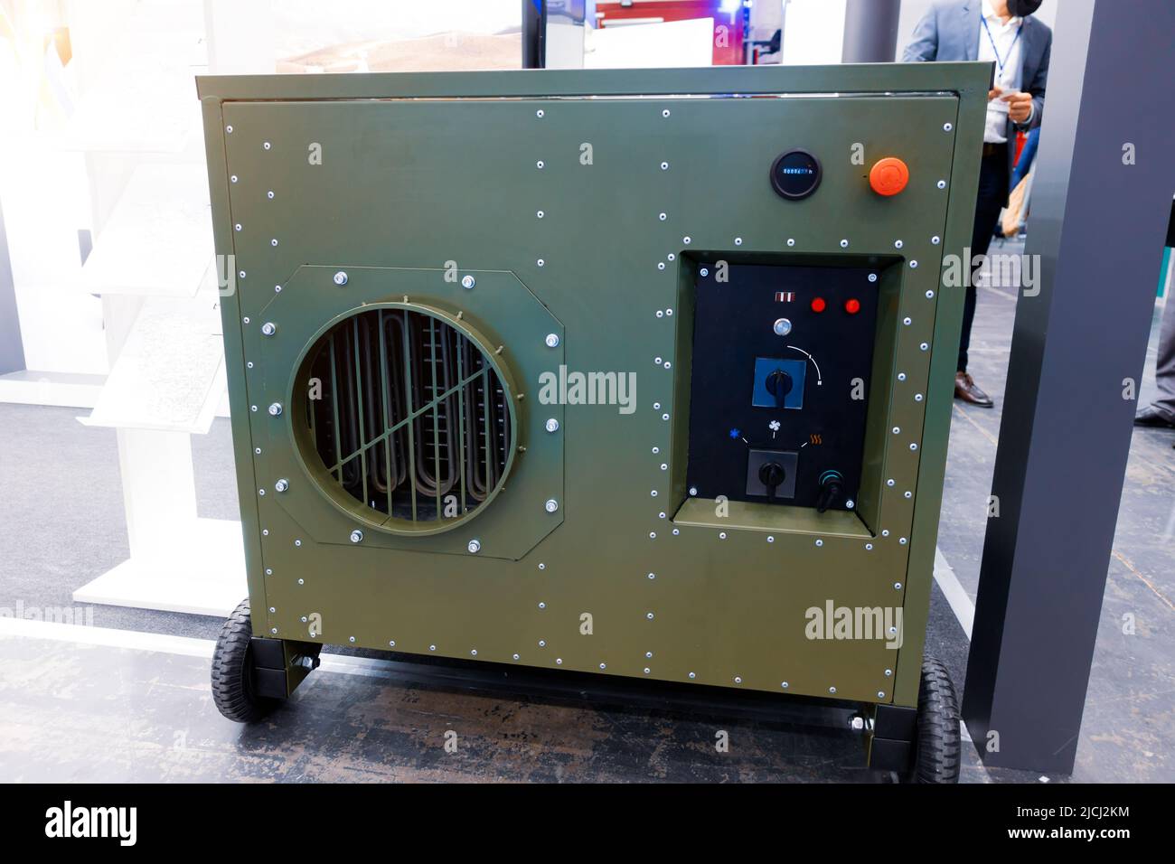 Mobile Klimaanlage für Zelte und temporäre Strukturen. Stockfoto