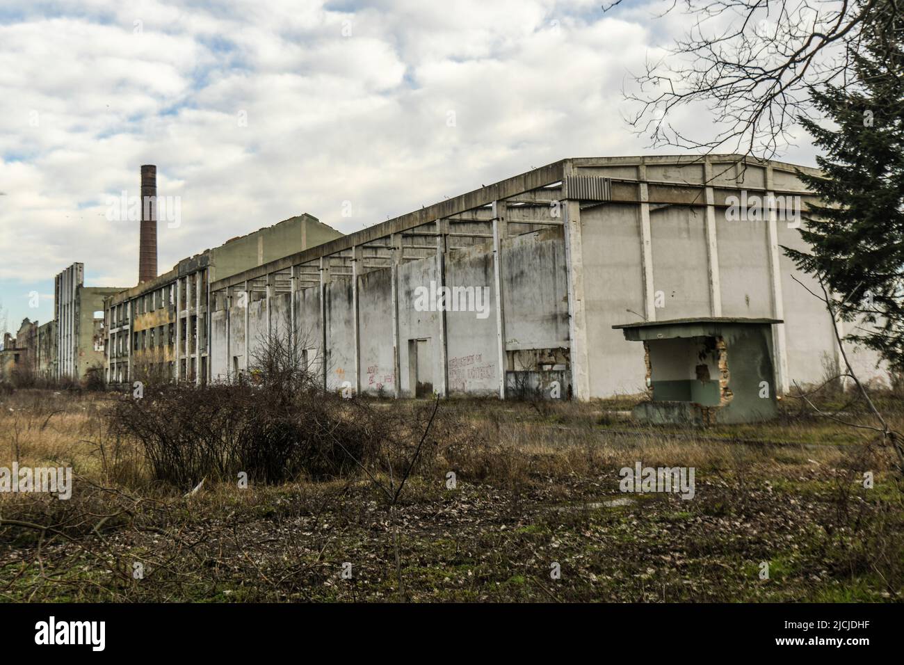 Verlassene Industrielager. Cuprija, Serbien Stockfoto