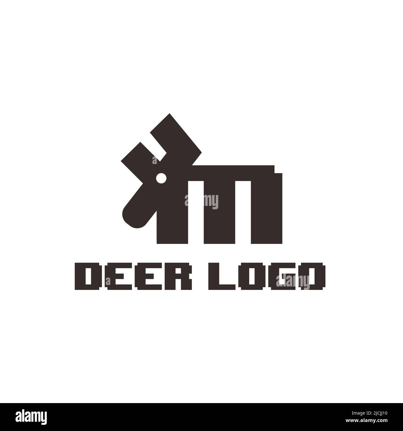 Abstrakte Grafik Vektor Illustration M Buchstaben Logo Design, Hirsch Bild, Vorlage, Symbol, Symbol Stock Vektor