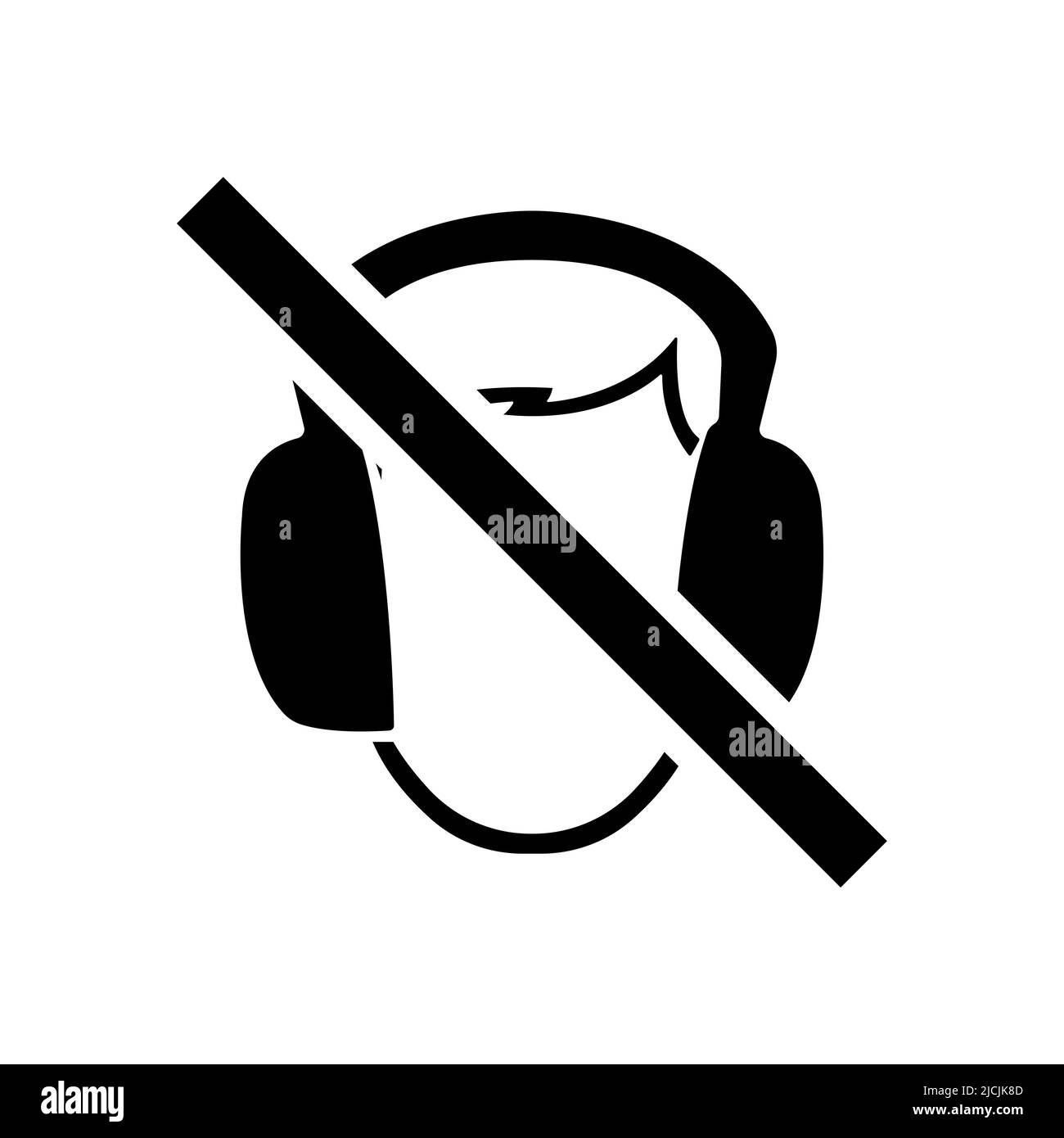Kein Gehörschutz erforderlich, nehmen Sie die Kopfhörer heraus Stock Vektor