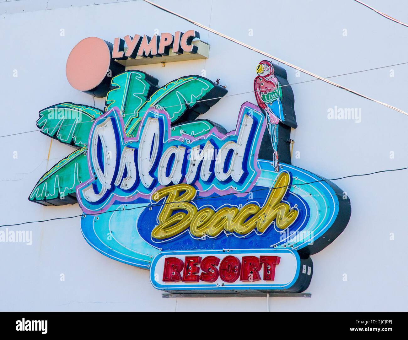 Wildwood, New Jersey Neonschild Stockfoto