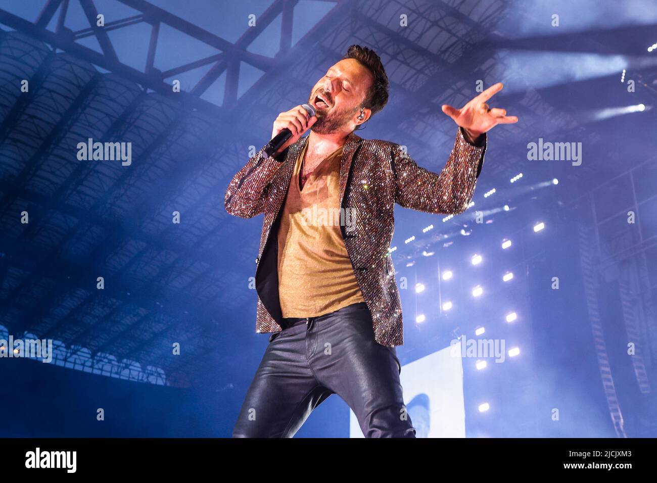 Cesare Cremonini im Stadio Giuseppe Meazza in San Siro in Mailand, Italien, am 13 2022. Juni. Stockfoto