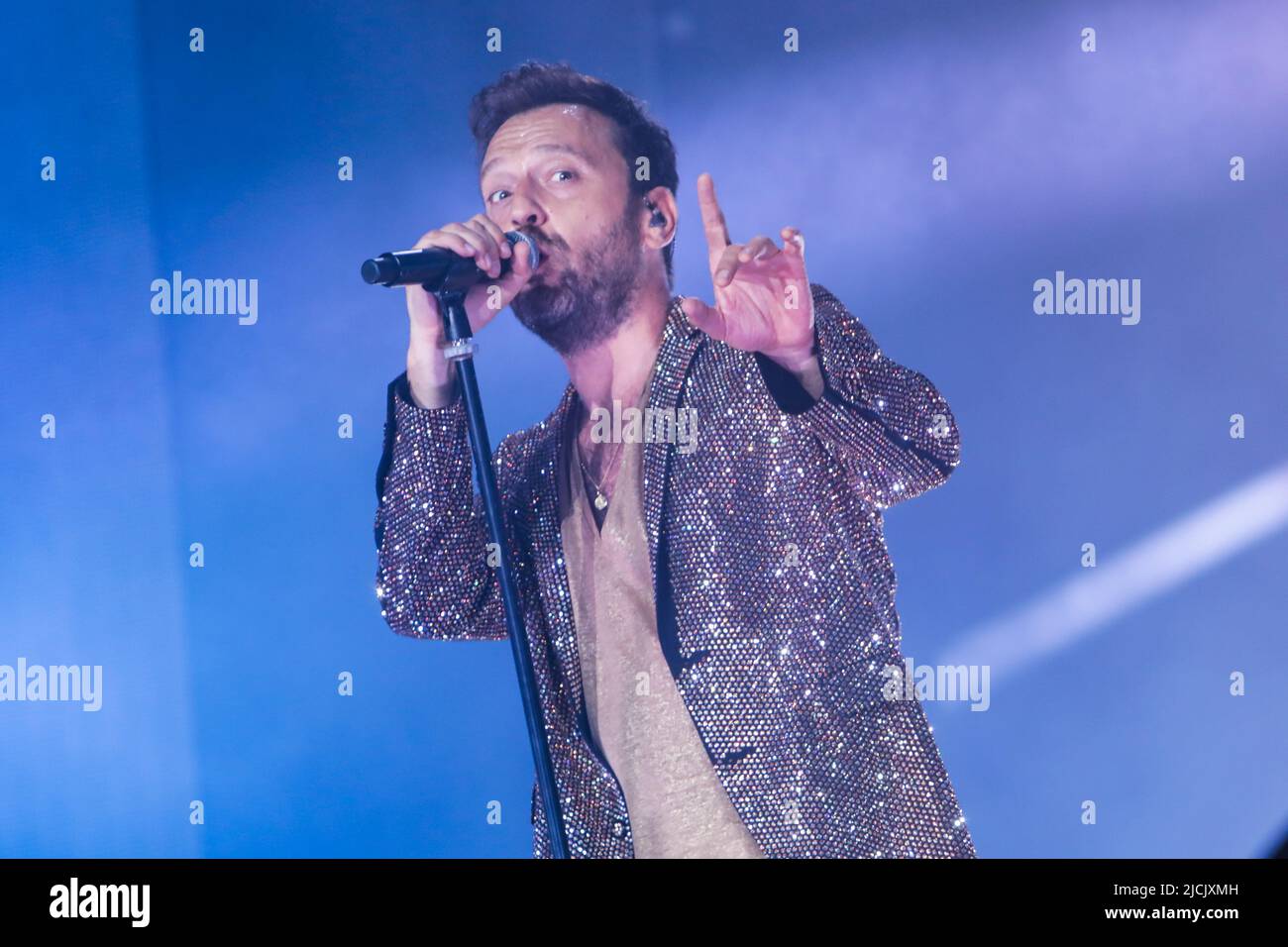 Cesare Cremonini im Stadio Giuseppe Meazza in San Siro in Mailand, Italien, am 13 2022. Juni. Stockfoto