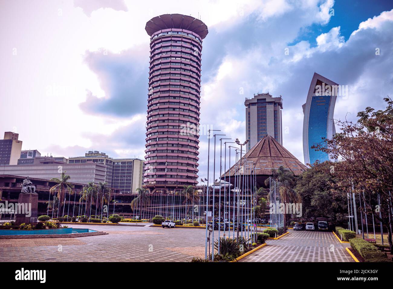 Nairobi Capital City County Straßen Stadtansichten Skyline Wolkenkratzer Moderne Gebäude Landschaften Architektur Strukturen Wahrzeichen Türme Reisen Outdoor Stockfoto