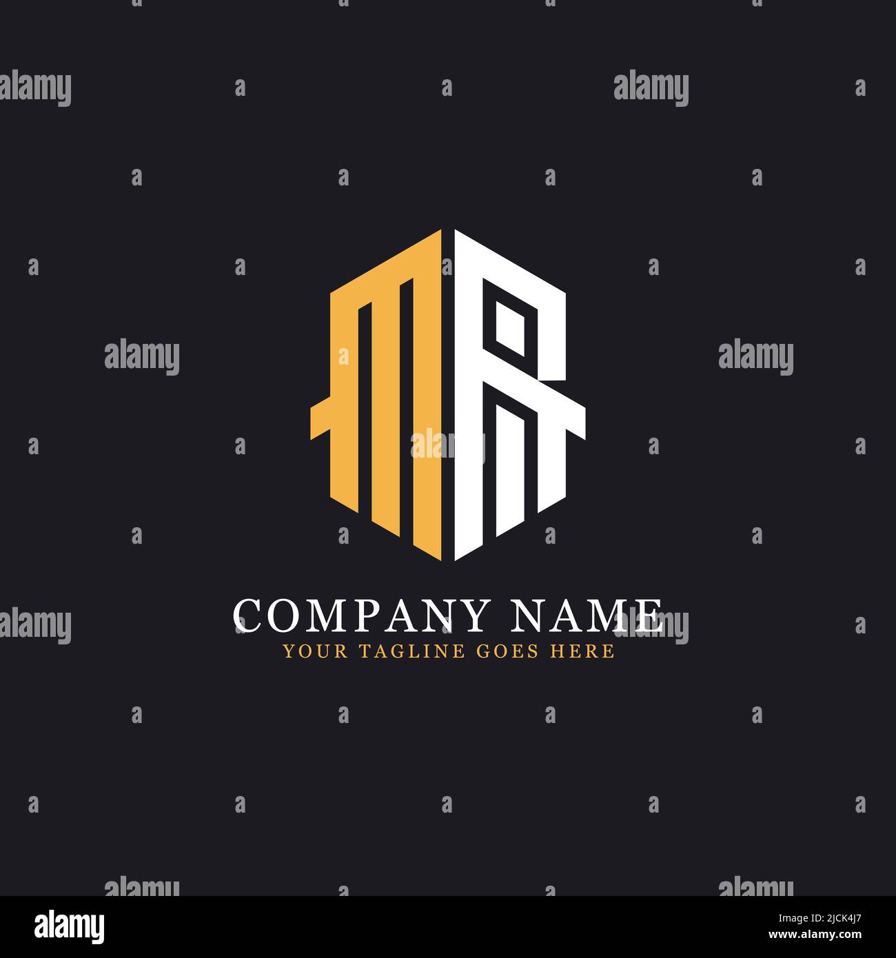 MR Initial Name Logo Design Vektor Idee, Buchstabe Name von M und R Monogramm Logo Inspiration Stock Vektor