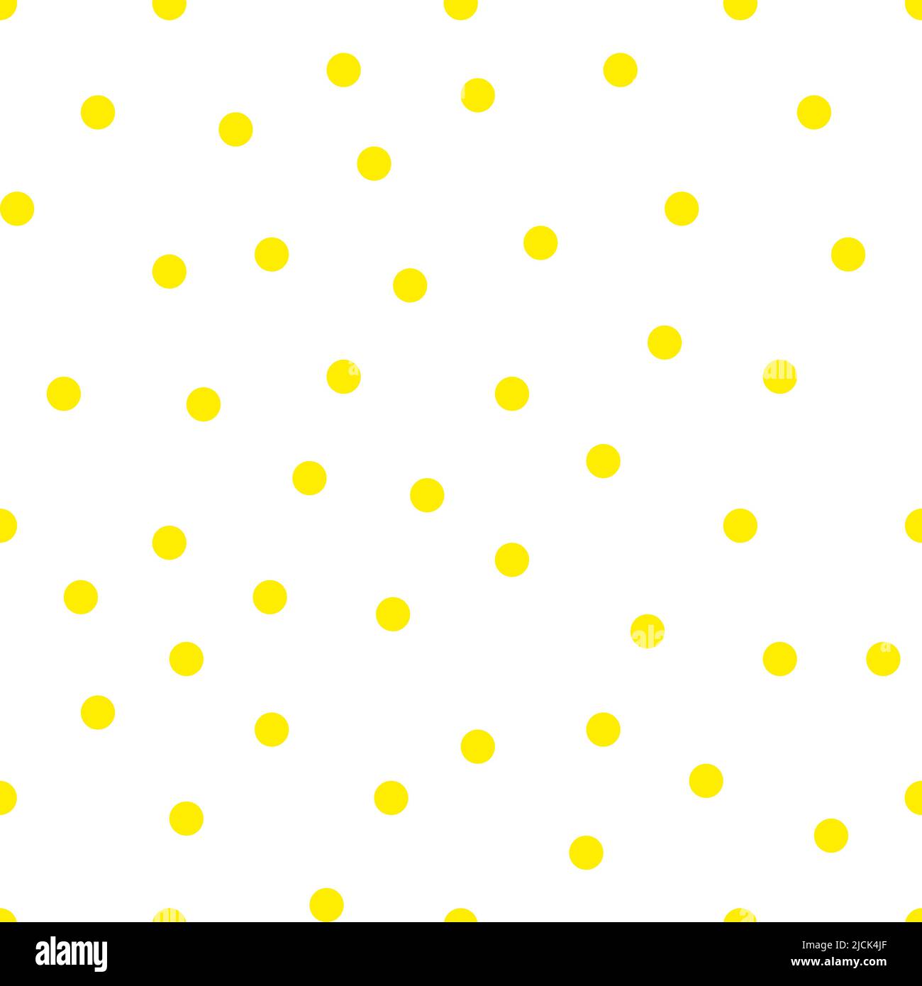 Gelb Polka Dot Pattern. Vector dots nahtlose Ornament für Stoff drucken, Geschenkpapier, Tapeten. 60er - 70er Jahre Design, lebendige positive Stil Stock Vektor