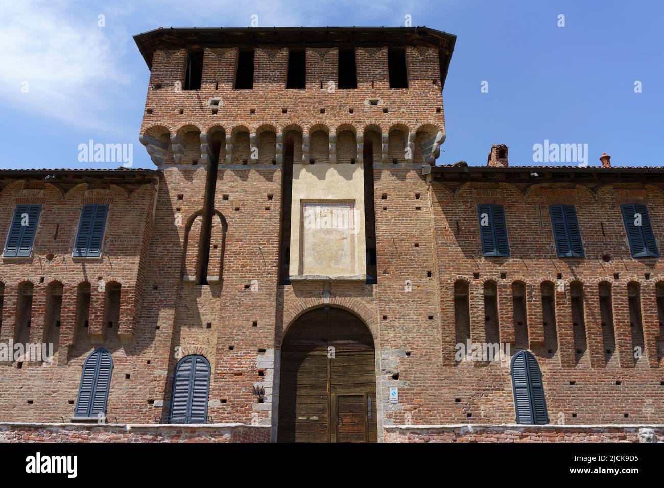 Historische Burg von Galliate, Provinz Novara, Piemont, Italien Stockfoto