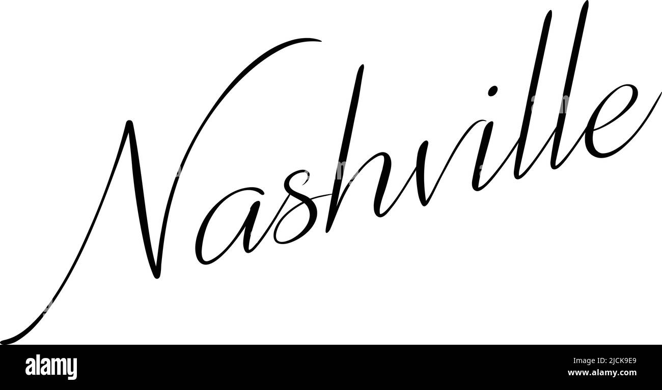 Nashville-Textschild-Illustration auf weißem Hintergrund Stock Vektor