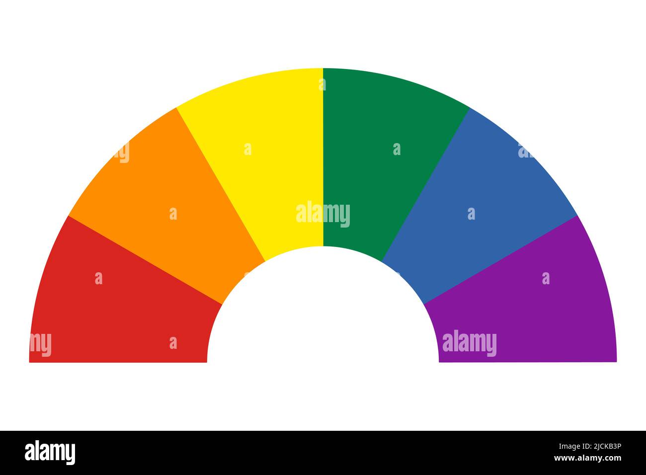 Regenbogen-Symbol mit Farben Sektorstil. Gemeinschaft mit der Pride-Flagge. Vektorgrafik Stock Vektor