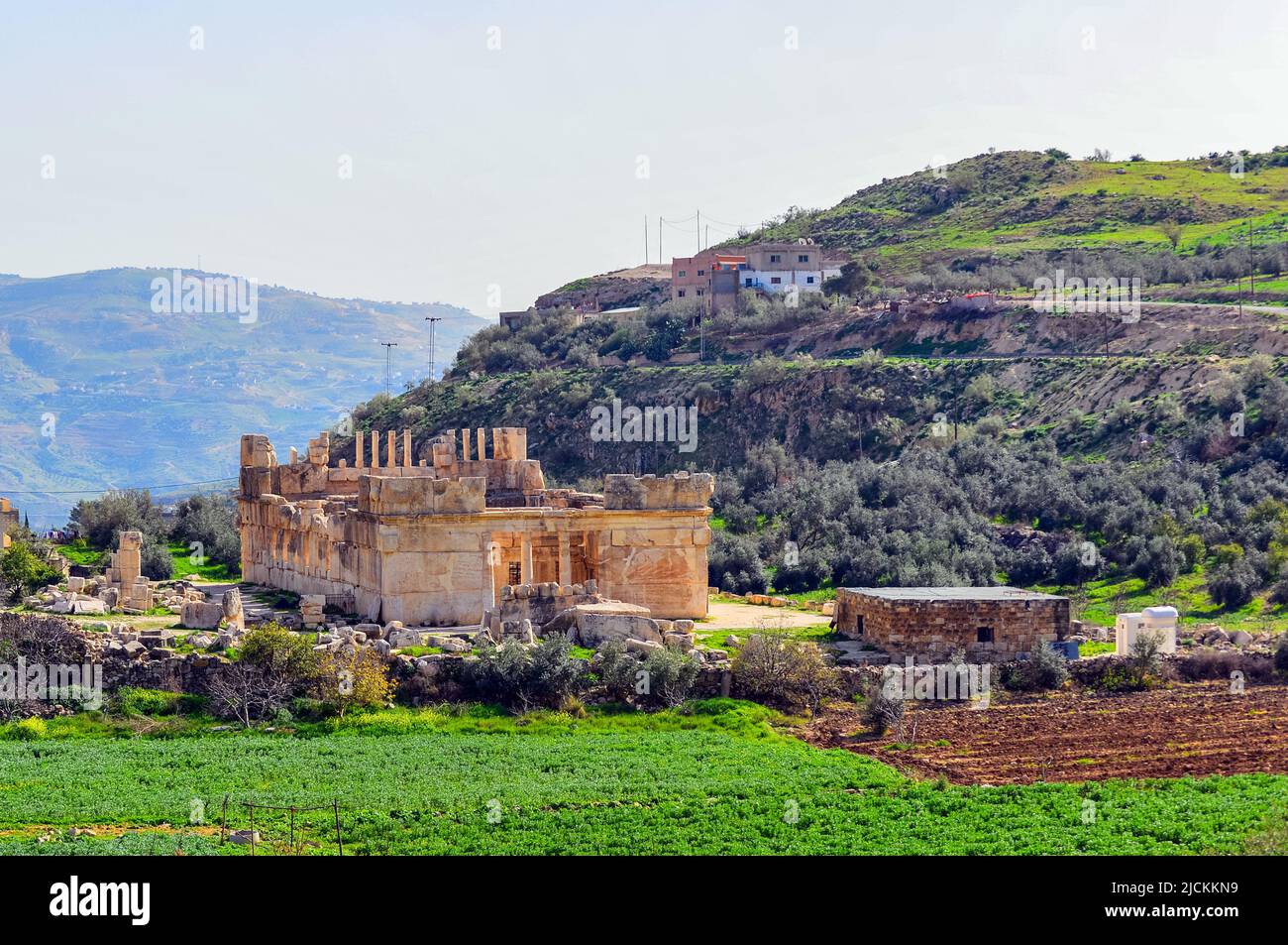 Qasr al-Abd, auch bekannt als Qasr Iraq al-Amir, ist ein großer hellenistischer Palast aus etwa 200 v. Chr., der in der Nähe von Amman liegt Stockfoto