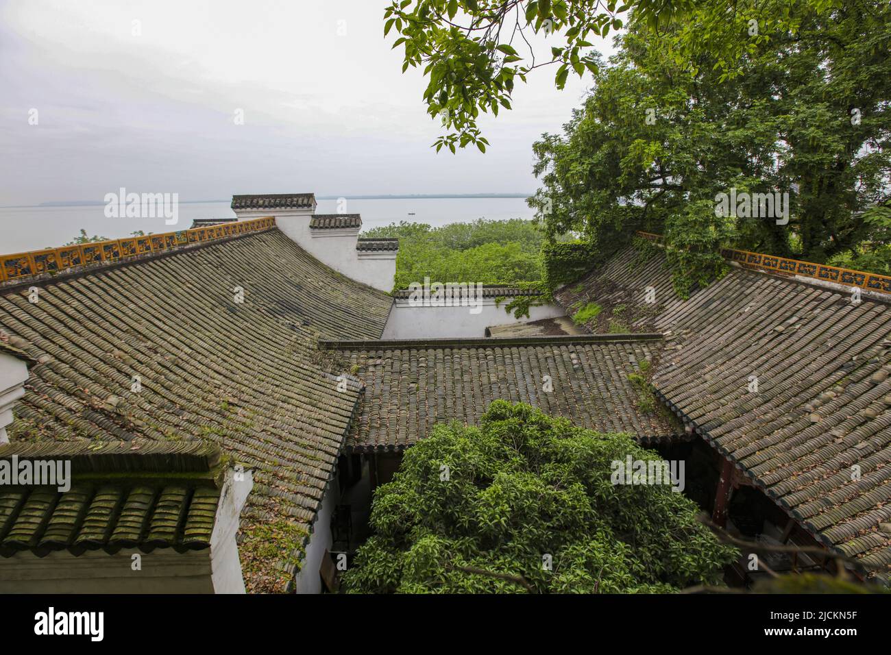 Hunan Yueyang Tower, architektonische Relikte, historischer und kultureller Turm, Landschaft des Dongting-Sees am Jangtse-Fluss Stockfoto