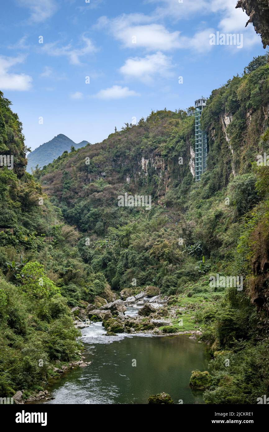 Guizhou xingyi QianXiNa autonome Präfektur ma linghe Canyon Bäche Stockfoto