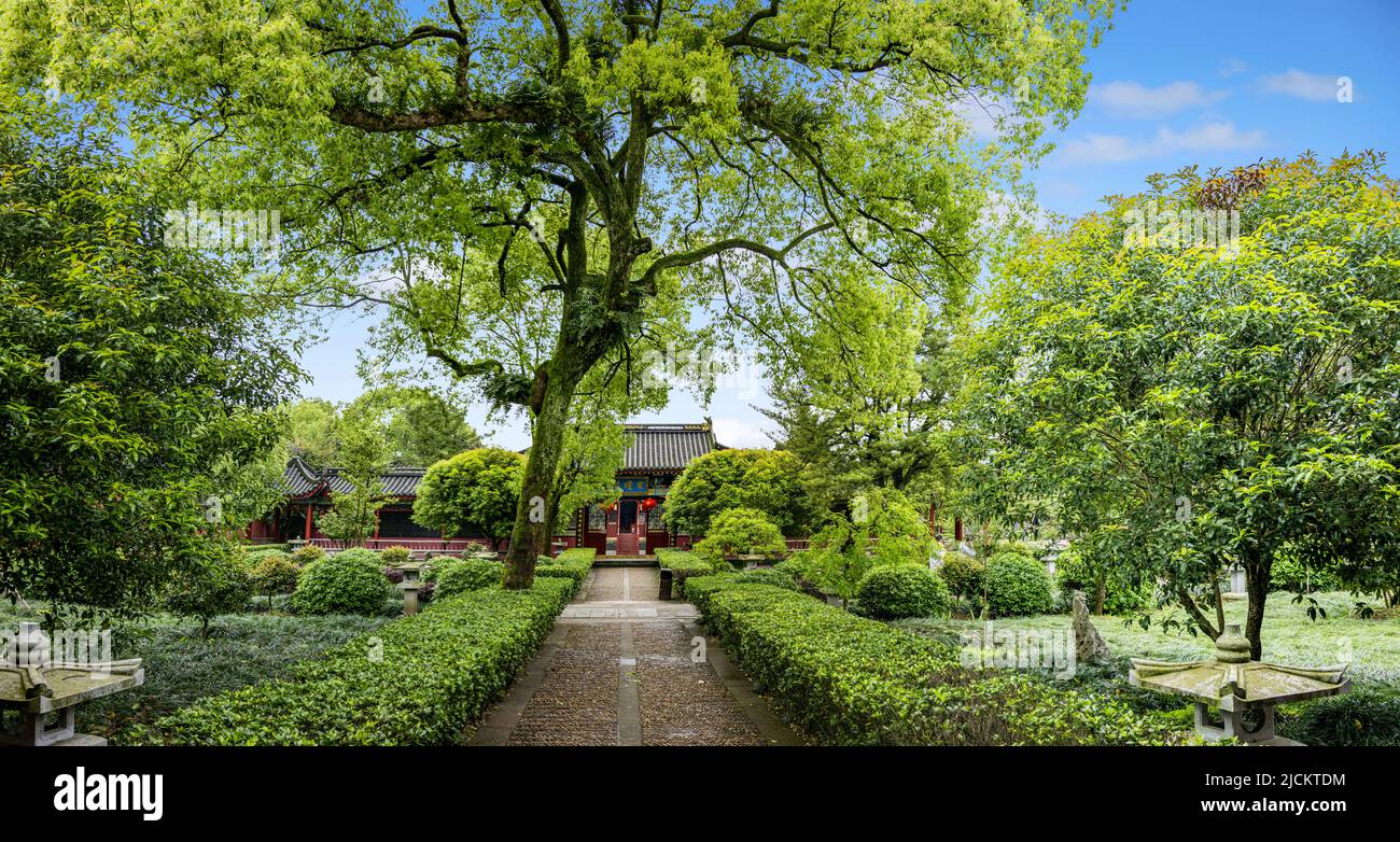 Yingtan Stadt West Provinz Drachenstadt Erbe des Reiches Qing han tianshi daoyuan Tempelgarten Stockfoto