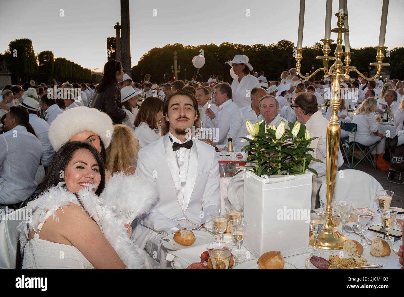 Dîner en Blanc 2022 à Paris Frankreich Stockfoto