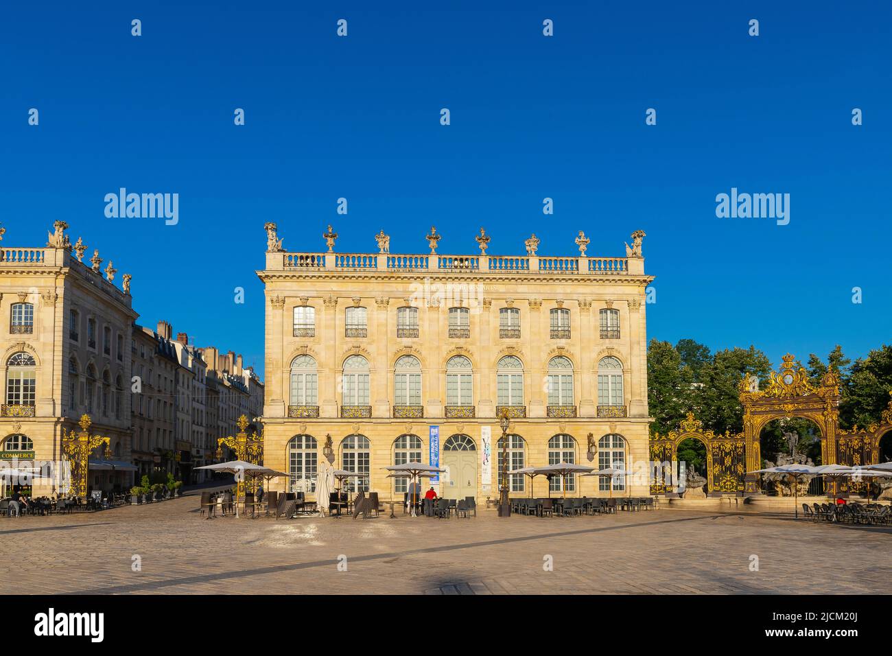 Place Stanislas ist ein großer Platz in der Stadt Nancy, in der historischen Region Lothringen. Frankreich. Erbaut im Jahr 1752-1756 auf Wunsch von Stanisław Leszczyńsk Stockfoto