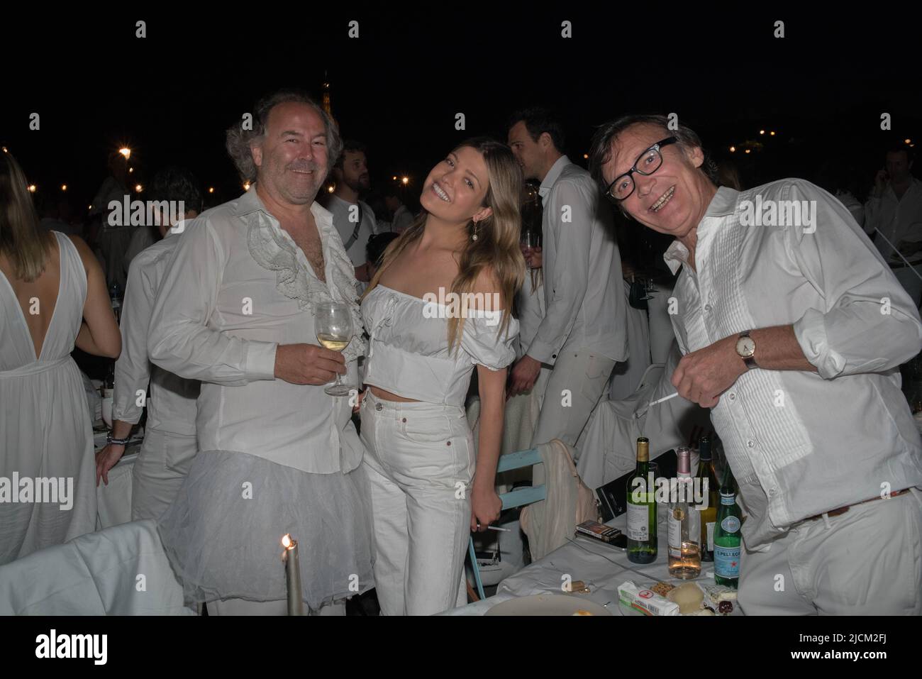 Dîner en Blanc 2022 à Paris Frankreich Stockfoto