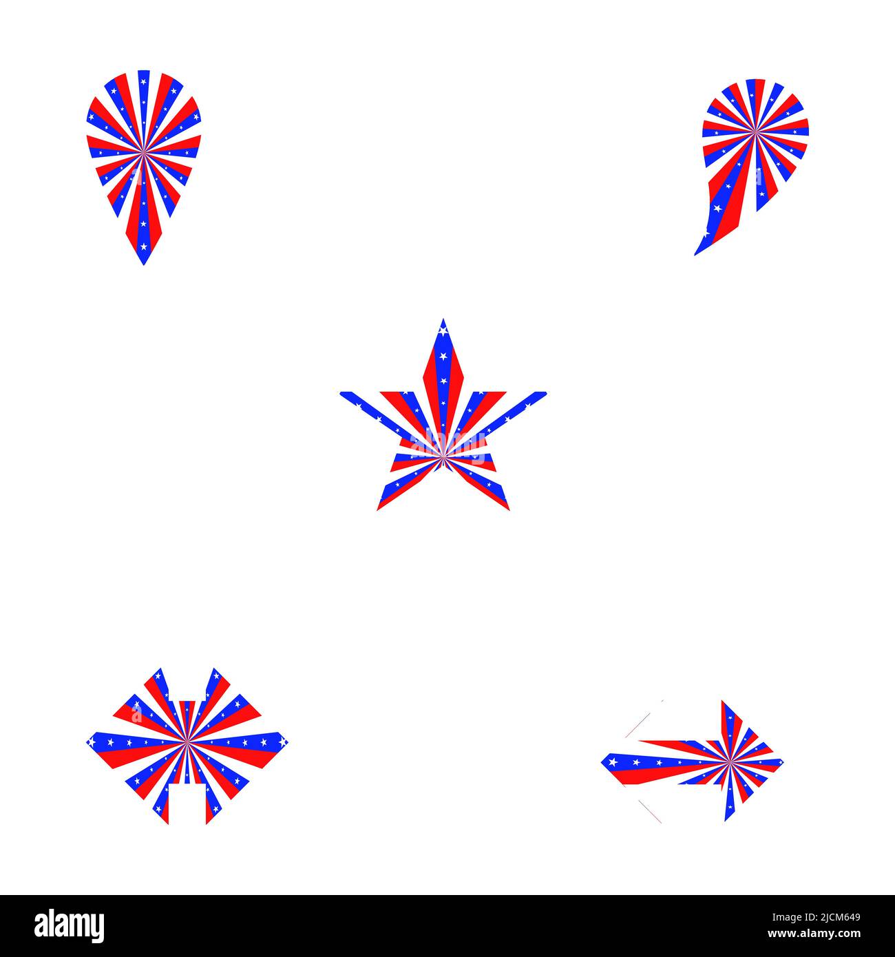 Abstrakter Hintergrund usa Flagge Form Design Element Vektor Illustration Stock Vektor