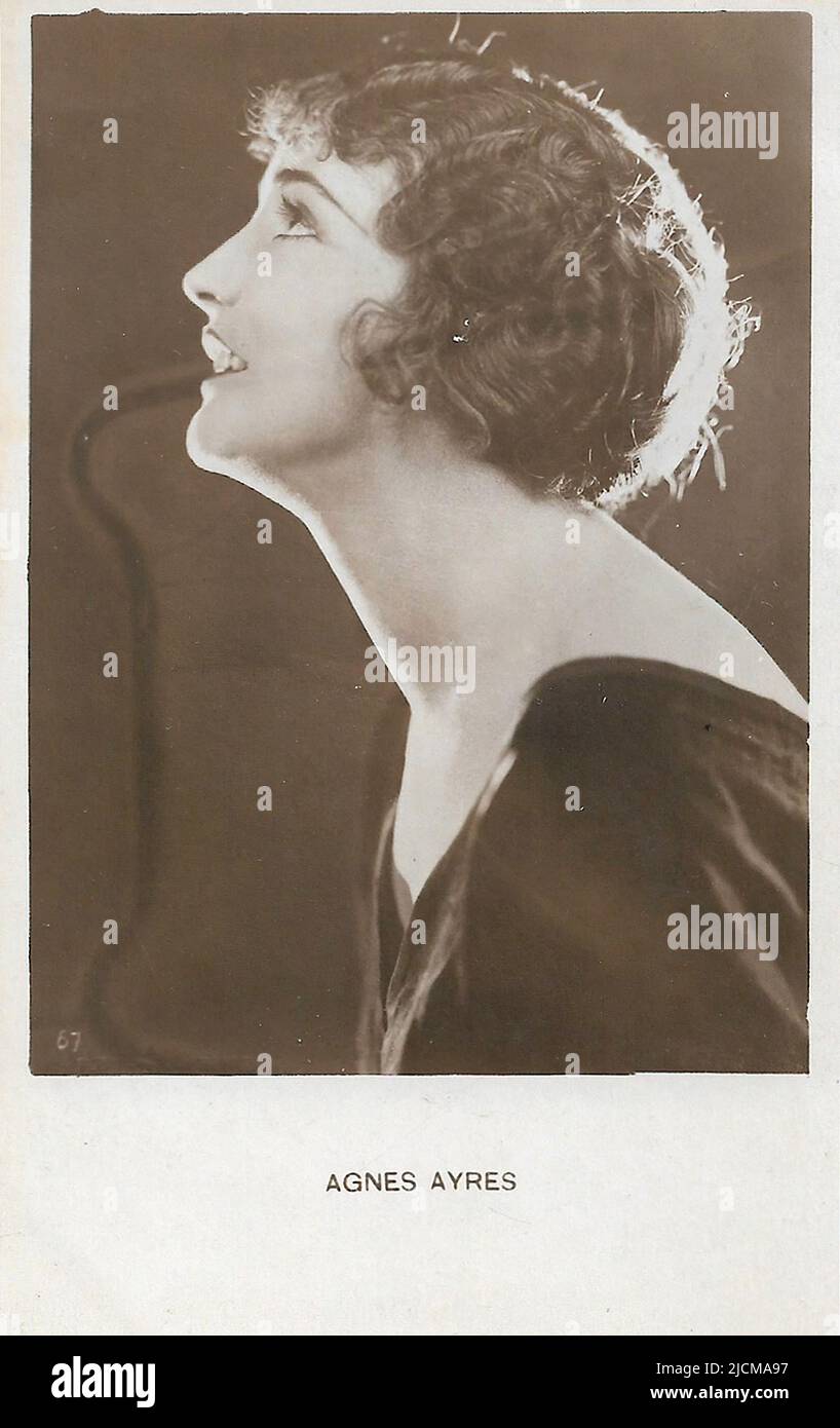 Porträt von Agnes Ayres 004 - Stille Hollywood-Ära Stockfoto