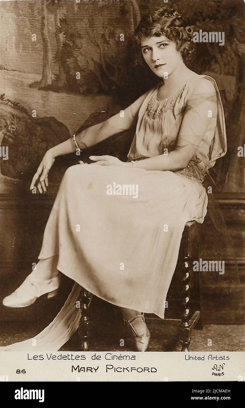Porträt von Mary Pickford 005 - Stille Hollywood-Ära Stockfoto