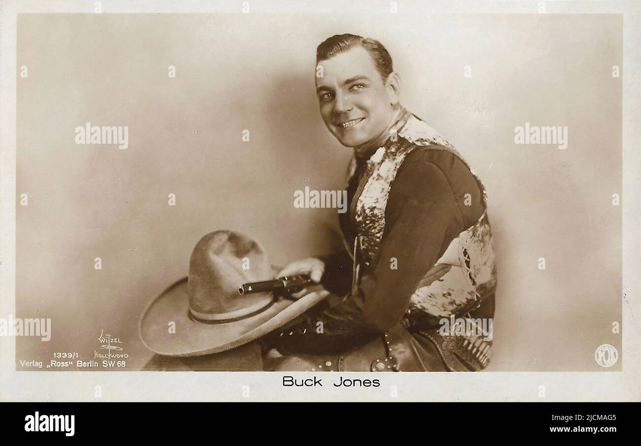 Buck Jones - Stille Hollywood-Ära Stockfoto