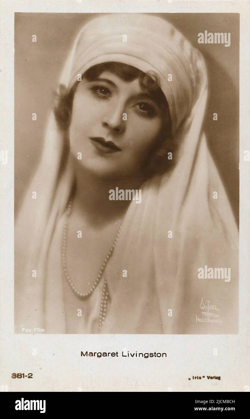 Porträt von Margaret Livingston 004 - Stille Hollywood-Ära Stockfoto