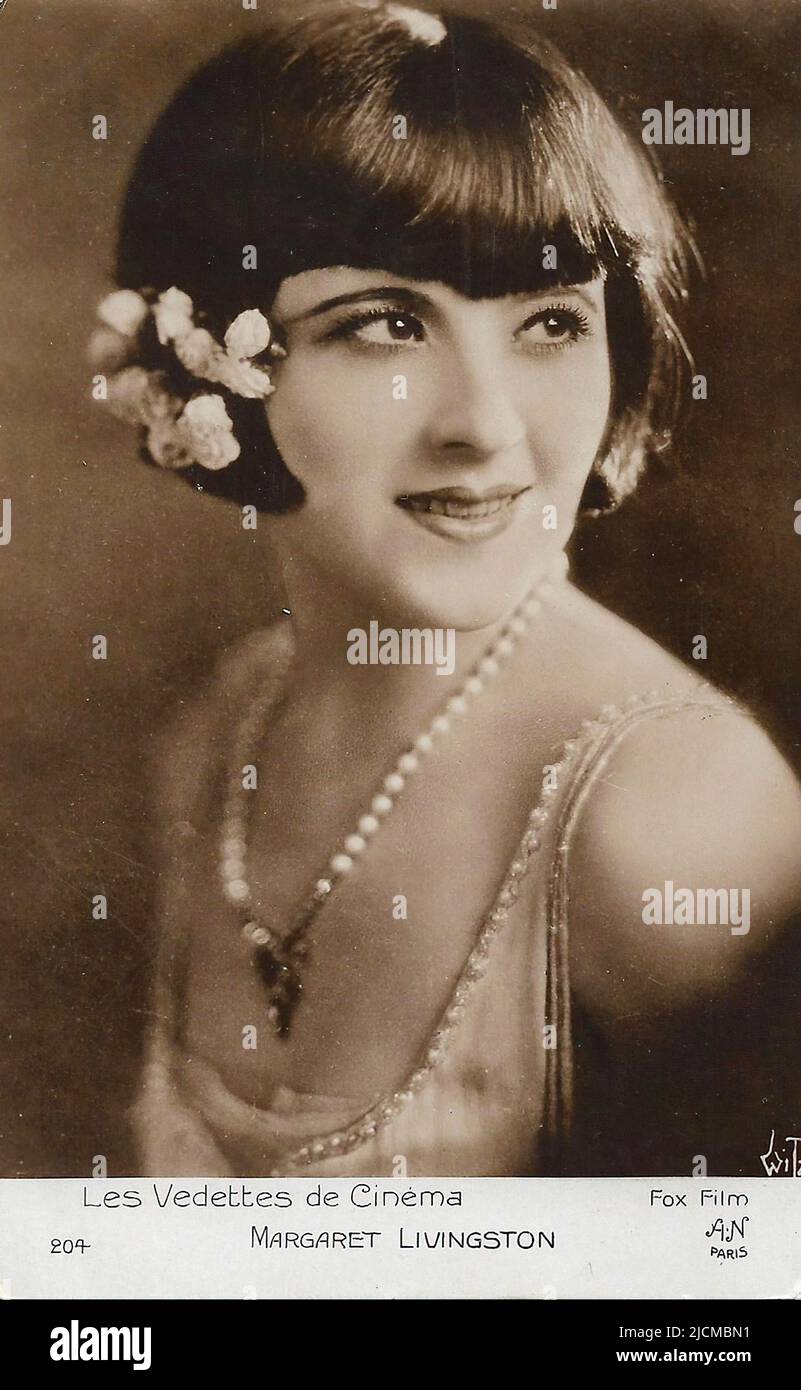 Porträt von Margaret Livingston - Stille Hollywood-Ära Stockfoto