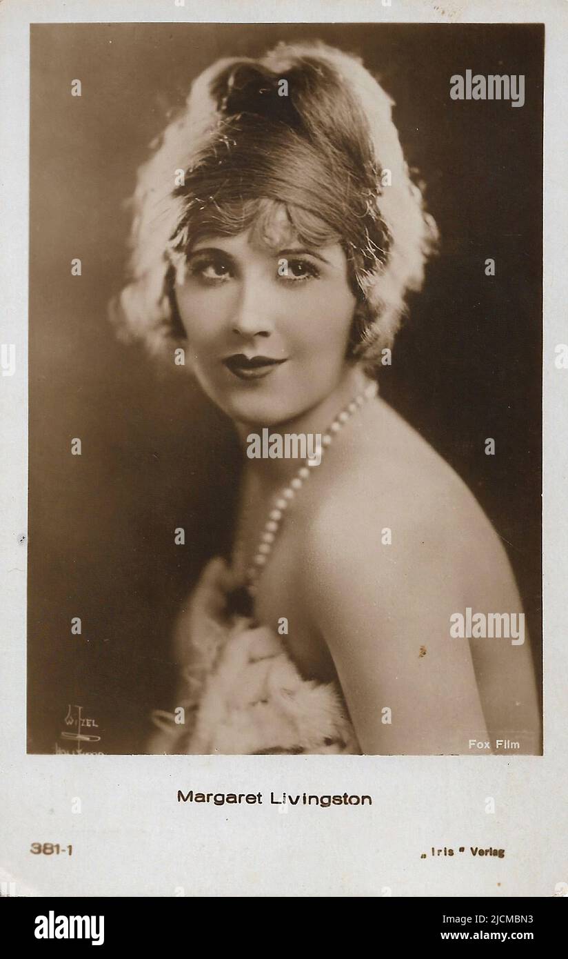 Porträt von Margaret Livingston 003 - Stille Hollywood-Ära Stockfoto