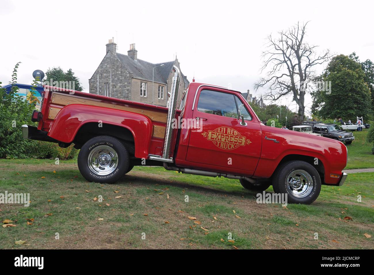 Dodge 'Lil Red Express' Truck, basierend auf dem Pickup-Truck der D-Serie der 3.. Generation. Dies waren eine limitierte Auflage von sehr schnellen V8 Pickups aus dem Jahr 1978. Stockfoto