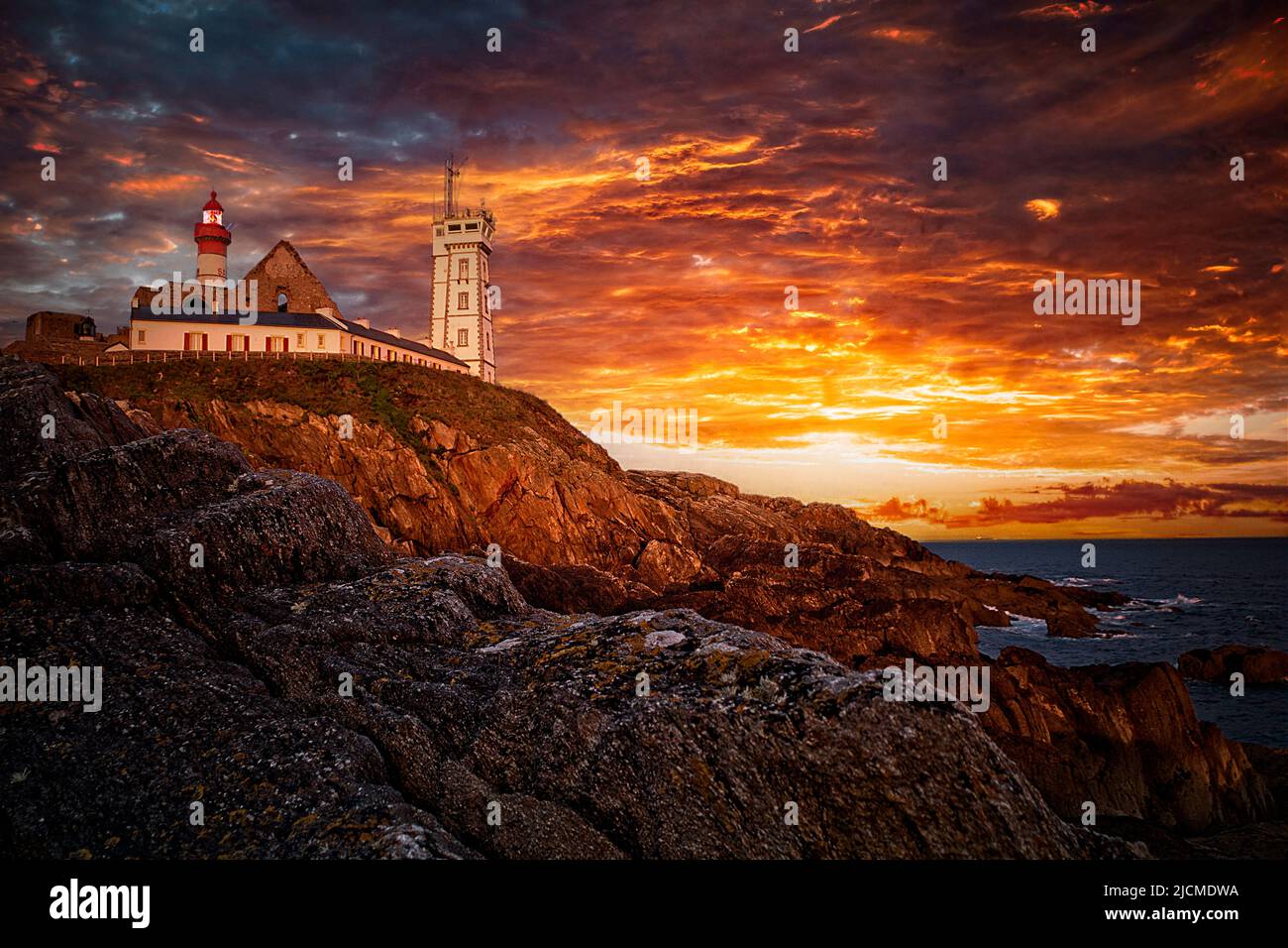 Frankreich Großbritannien Point St Mathieu The Lighthouse Stockfoto