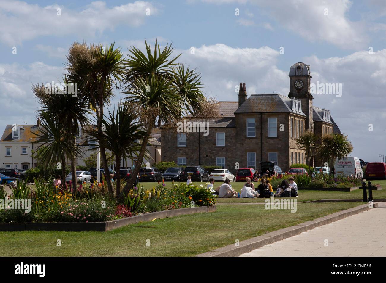 Das ehemalige Londoner Büro wurde 1857 von der 3. Marchioness of Londonderry, North Terrace, Seaham Harbour, County Durham, England, erbaut Stockfoto