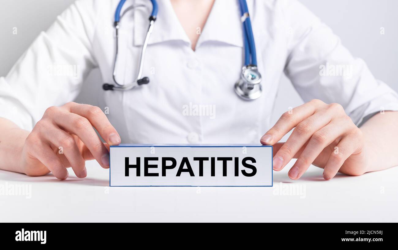 Hepatitis Wort, Lebererkrankung Konzept. Hochwertige Fotos Stockfoto