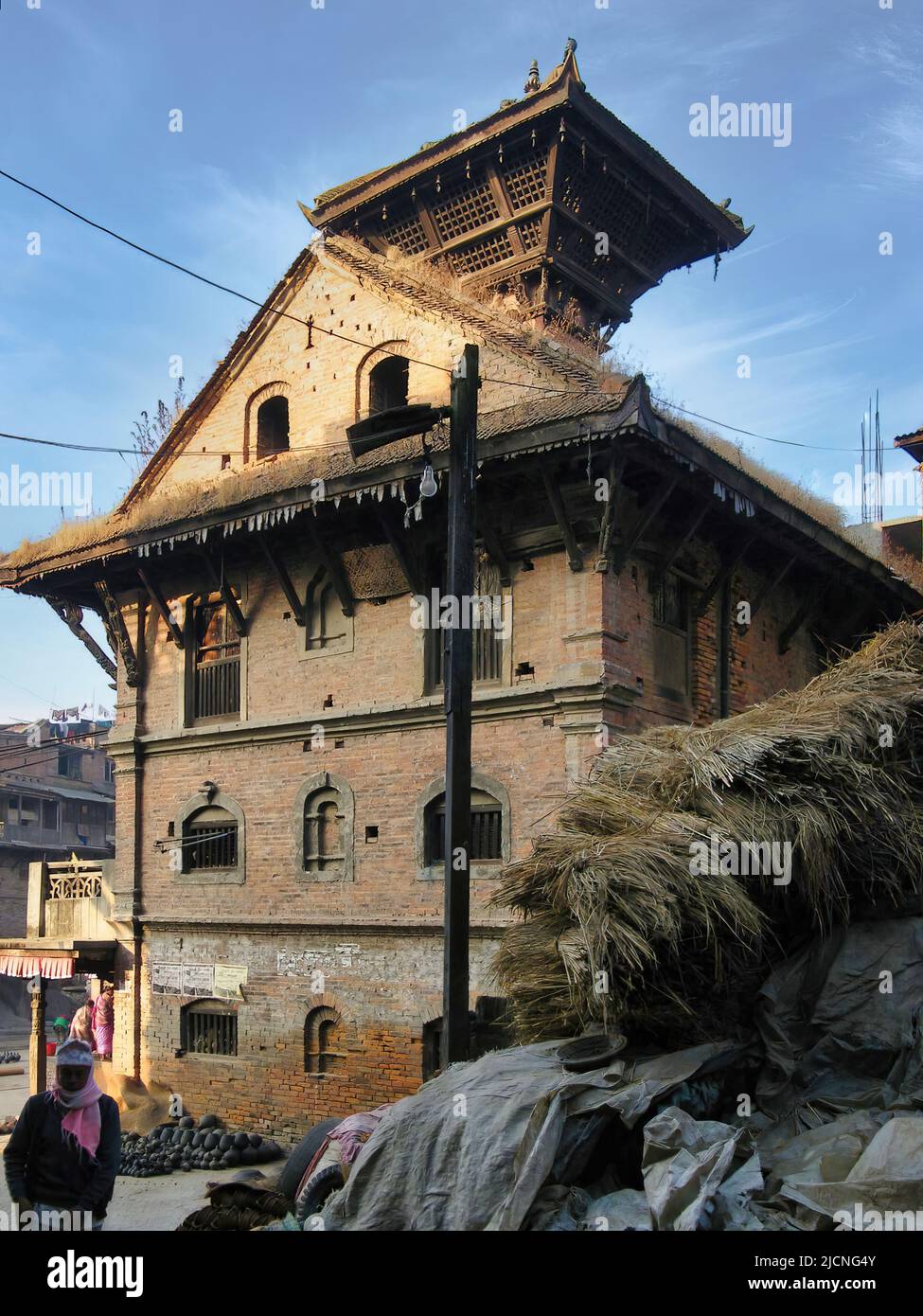 Bhaktapur (Bhaktapura), auch als Bhadgaon oder Khwopa bekannt, ist eine alte Newari-Stadt im östlichen Teil des Kathmandu-Tals in Nepal. Stockfoto