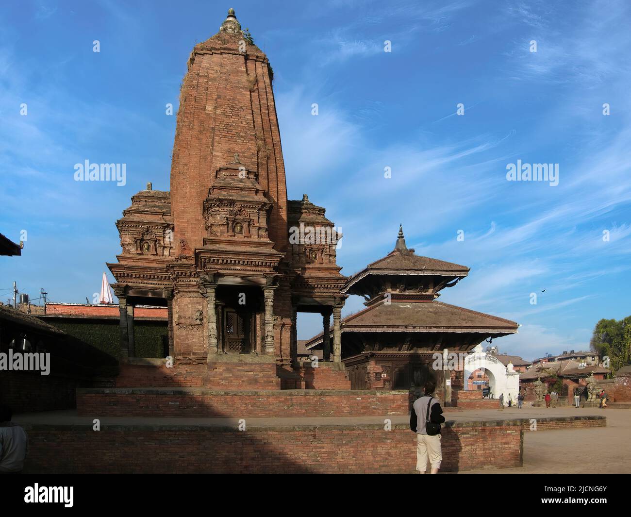 Bhaktapur (Bhaktapura), auch als Bhadgaon oder Khwopa bekannt, ist eine alte Newari-Stadt im östlichen Teil des Kathmandu-Tals in Nepal. Stockfoto