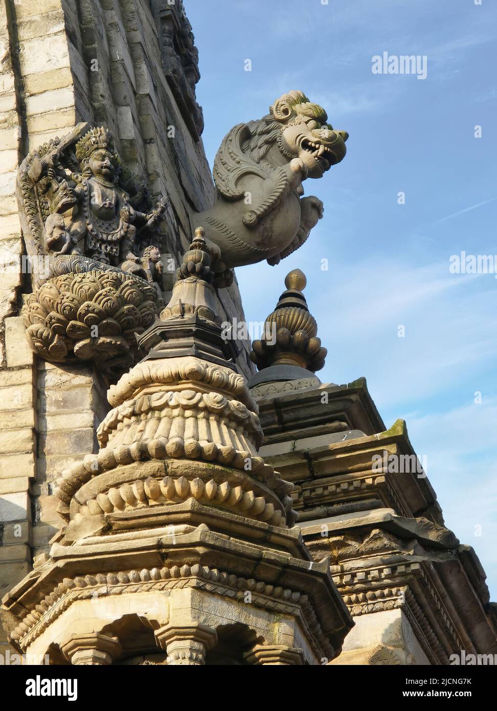 Bhaktapur (Bhaktapura), auch als Bhadgaon oder Khwopa bekannt, ist eine alte Newari-Stadt im östlichen Teil des Kathmandu-Tals in Nepal. Stockfoto