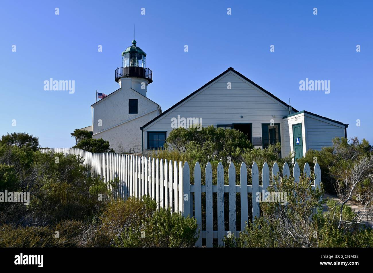 Old Point Loma Lighthouse - der erste Leuchtturm in San Diego Stockfoto