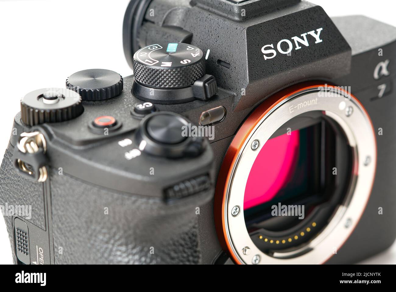 Tallinn, Estland, Mai 2022, Sony A7 MIV Fullframe spiegellose Kamera, Sony Alpha 7m4. Stockfoto