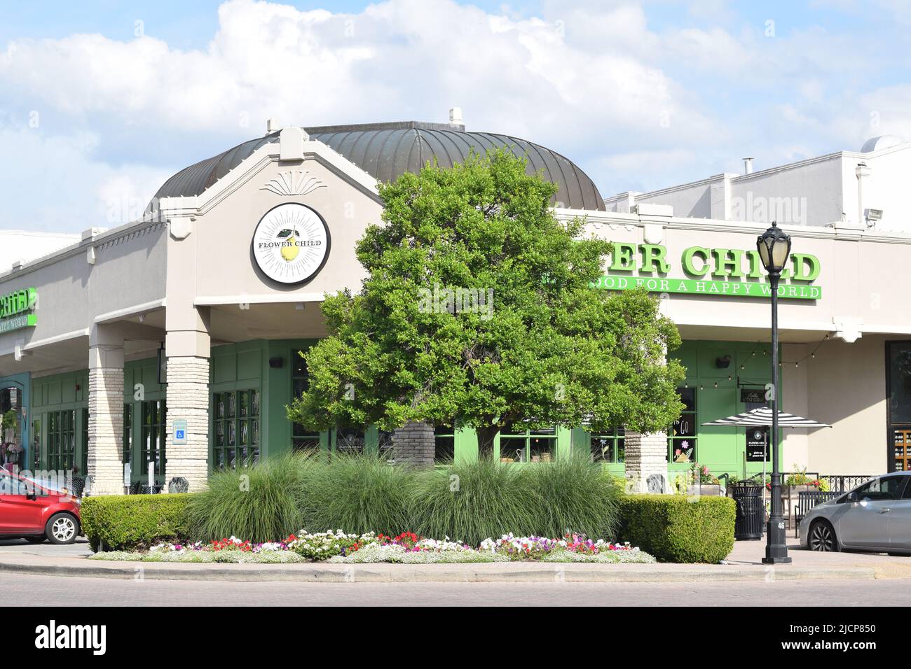 Flower Child Restaurant in Dallas, Texas Stockfoto