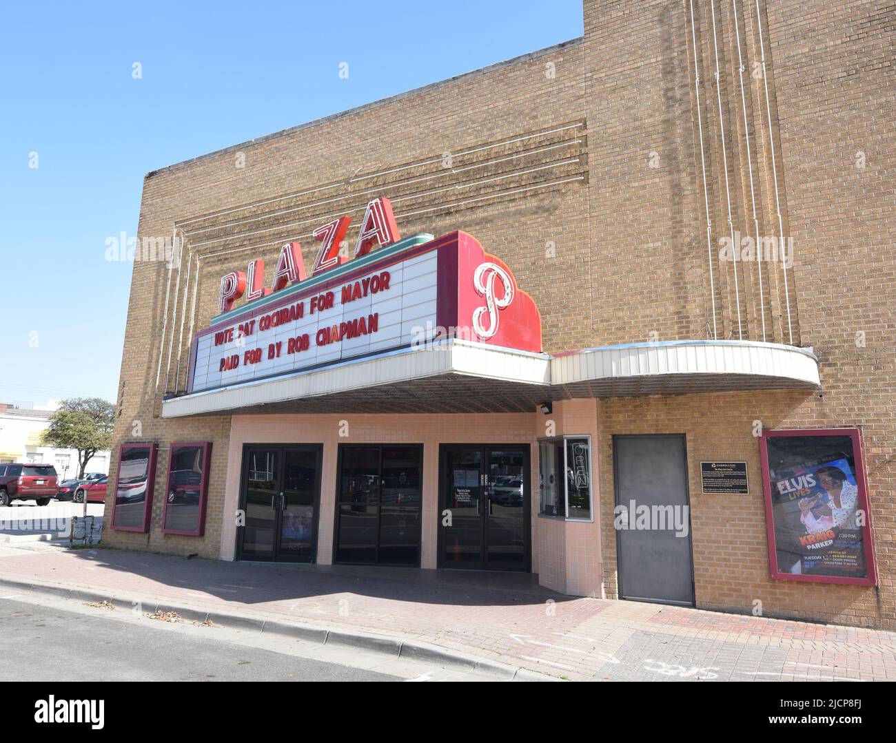 Historische Innenstadt Von Carrollton Texas Old Plaza Movie Theatre