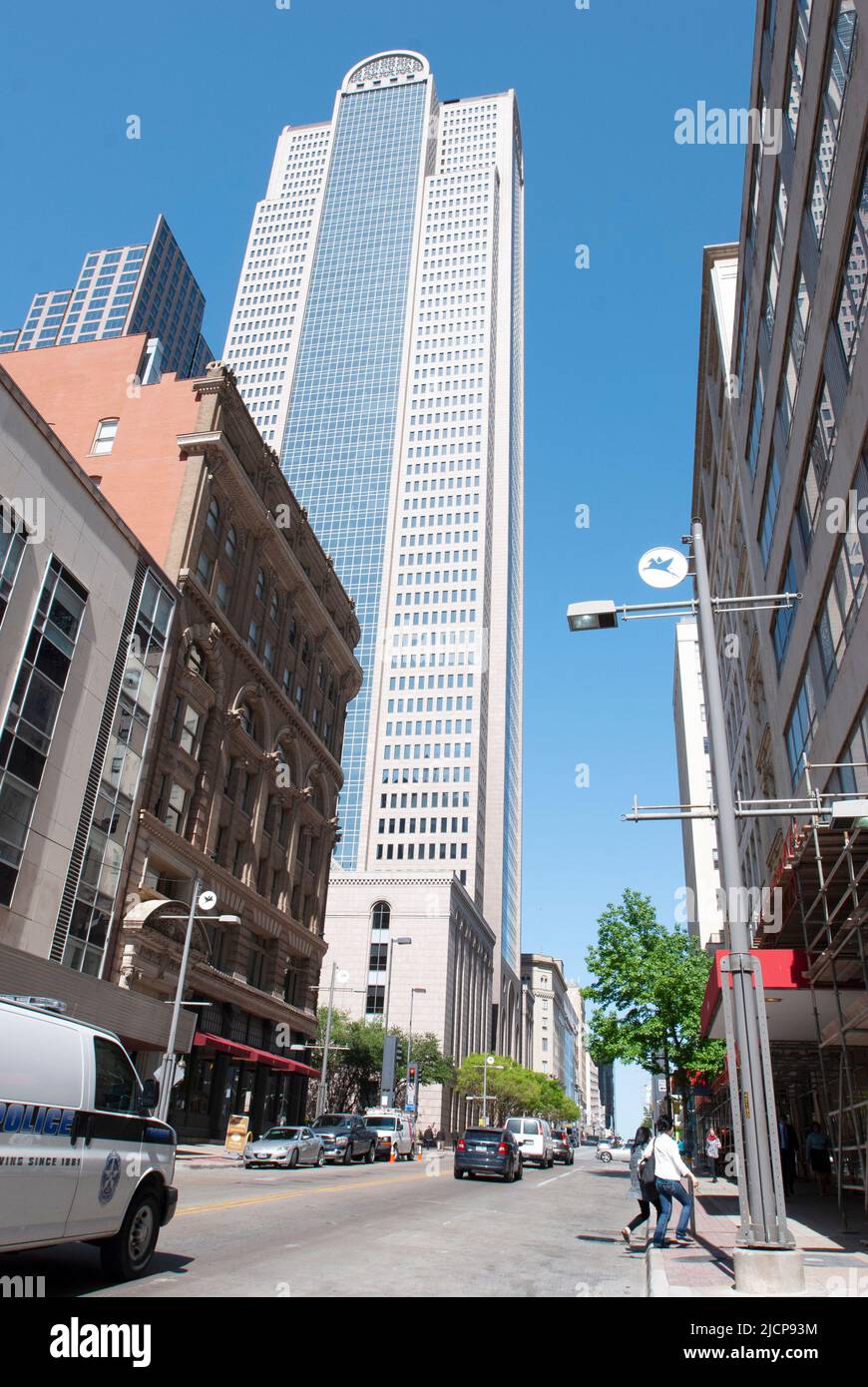 Straßenszene im Zentrum von Dallas, Texas, 2013 Stockfoto