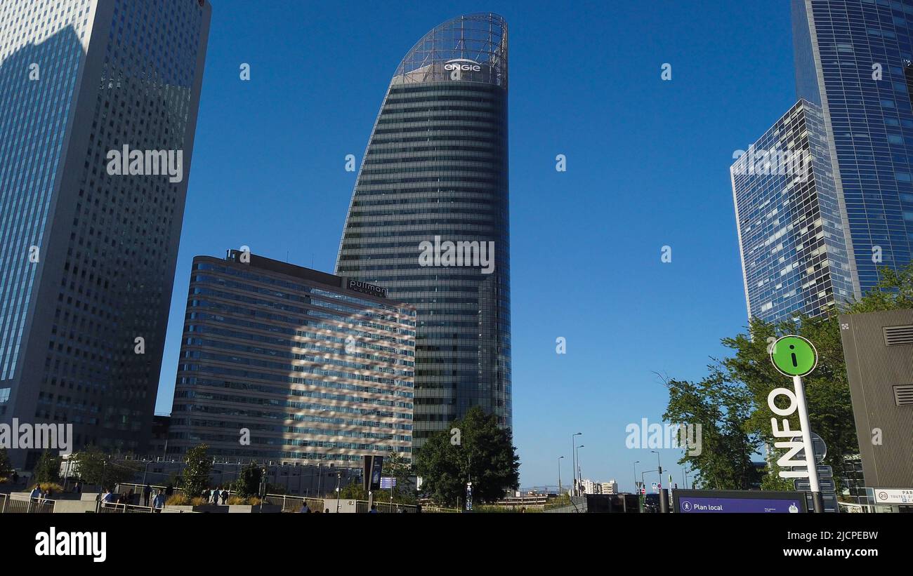Frankreich. Hauts-de-seine (92) Puteaux. Quartier d'Affaires de la Defense. ENGIE Tower, Hauptquartier (ehemals GDF-Suez) Stockfoto